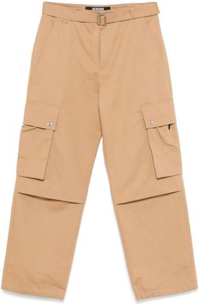 Jacquemus Loose-Fitting Camel Brown Shorts