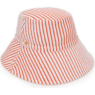 Lele Sadoughi Reversible Terry Long Brim Bucket Hat in Creamsicle at Nordstrom