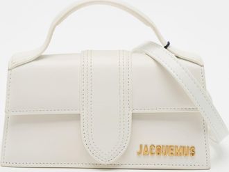 Jacquemus Le Bambino Mini White Leather Top Handle Bag