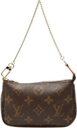Louis Vuitton Pre-owned Mini Pochette Accessoires - Dames - Vintage Mini Tas - Bruin - ONE Size - Vintage