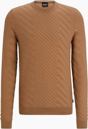 HUGO BOSS Mens Knitted Top - Cream - Size: 36