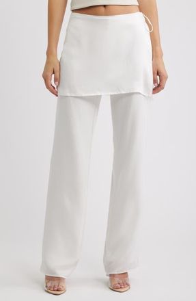 House of CB Leona Skirt & Pants Set in White at Nordstrom, Size X-Small