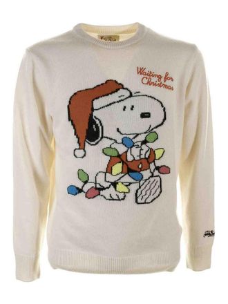MC2 Saint Barth White Snoopy Crew Neck Shirt