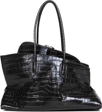 The Attico La Passeggiata Medium Top Handle Bag - Dames - Schoudertassen - Bruin - ONE Size - Leer - Tassen