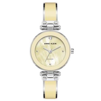 Anne Klein Womens Accented Yellow Dial Watch