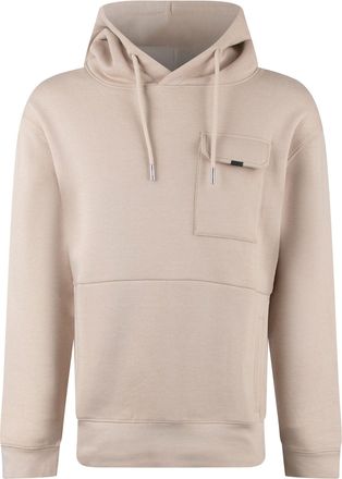 Luke 1977 Mens Four Oakes Oversized Hoodie in Beige Cotton - Size X-Large