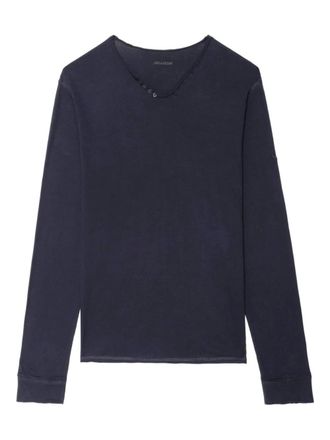 Zadig&Voltaire Monastir Henley T-shirt - Blue