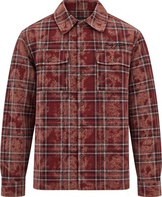 Daily Paper Clothing Madder Brown Checked Washed Flannel Shirt
