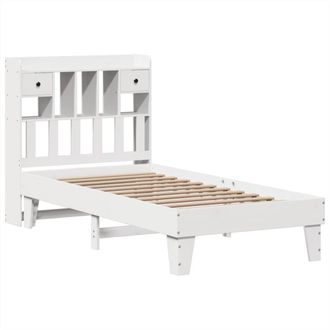 Berkfield Home Durable Bed Frame Frame White 75x190 cm Small Single Solid Wood Pine