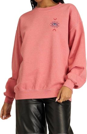 Bloomingdale's All Seeing Eye Embroidered Sweatshirt In Pink
