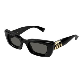 Gucci Cat Eye Sunglasses - female - Gucci - Sunglasses - Black - 49 MM - Accessories