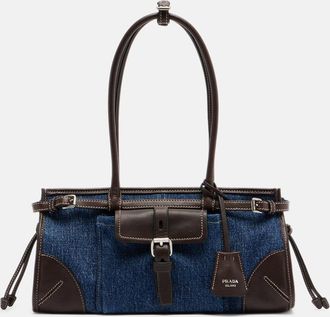 Prada Borsa a spalla Prada Bonnie Medium in denim