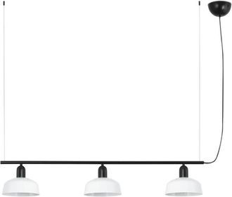 Faro Barcelona Faro Tatawin L&aacute;mpara Colgante De Techo Con Barra Peque&ntilde;a, Color Negro Y Blanco Brillante, 3 Bombillas E27