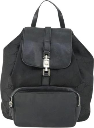 Gucci Pre-owned Backpacks, female, Black, Size: ONE SIZE Pre-owned Canvas Backpack