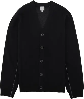 Paul Smith Deep V-Neck Cardigan In Soft Merino Wool