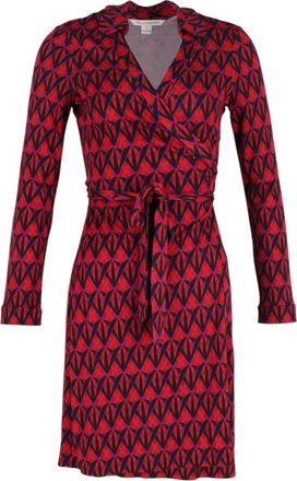 Diane Von Fürstenberg Diane Von Furstenberg Jeanne Two Printed Silk Wrap Dress In Red Silk
