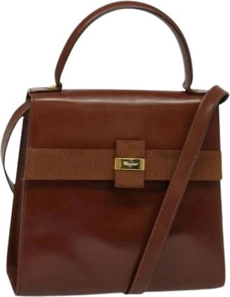 Ferragamo Tweedehands leren handtassen - Dames - Vintage Handtas - Bruin - ONE Size - Leer - Vintage