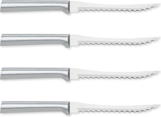 Rada Cutlery 5-Inch Tomato Slicer Stainless Steel Serrated Blade, Set of 4