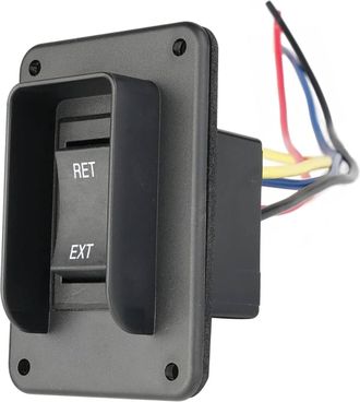 OEM Interruptor Basculante De Potencia Con Conector Estabilizador, M&aacute;x. 30 Amperios, 12 V/24 V, Extensi&oacute;n-retracci&oacute;n, Mazo De Cables De 4 Pines, Polaridad