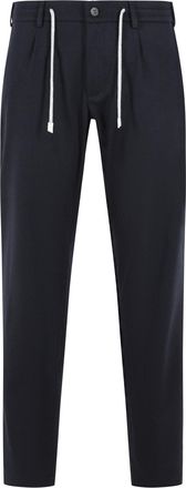 Eleventy blauwe broek van wolmix
