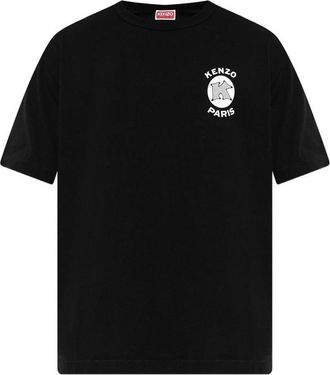 Kenzo Paris Emblem Logo-print Cotton T-shirt