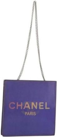 Chanel Pre-owned Shoulder Bags, female, Purple, Size: ONE SIZE Pre-owned Vinyl Shoulder Bag