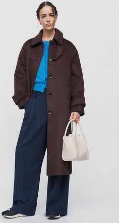 Maeve Wool Blend Balmacaan Coat Jacket