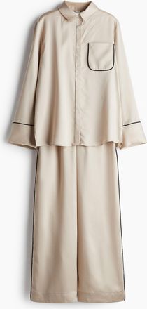 H&M Satinpyjama - Beige