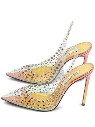 Aquazzura crystal pumps - White