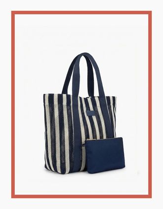 Nooki Design Womens Hackney Stripe Shopper - Blue Mix - Navy - Size: ONE