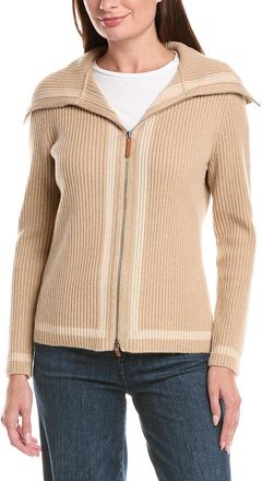 Lafayette 148 New York Knit Zip Sweater