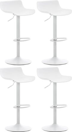 Clp Juego De 4 Taburetes De Bar Aveiro Blanco