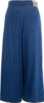 Max Mara Womens Denim Trousers Midnight Blue Cotton
