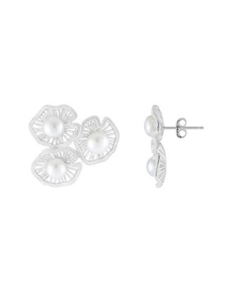 Splendid Pearls Silver 5.5-6Mmmm Pearl Earrings
