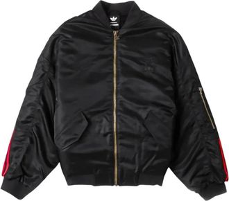 Willy Chavarria x adidas satijnen bomberjack - Zwart