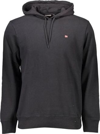 Napapijri Zwarte Katoenen Heren Trui - Heren - Hoodies - Zwart - 3XL - Katoen - Hoodies & sweatvesten