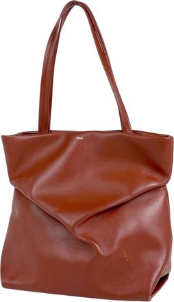 Chlo&eacute; Brown Leather Tote Bag (Pre-Owned)