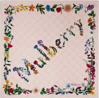 Mulberry floral-print silk scarf - women - Silk - One Size - Pink