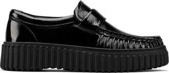 Clarks Torhill Womens Black Patent Moccasins in Black Patent Leather (Size 6.5), Black, 39.5 EU
