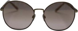 Burberry Pre-owned Womens 3094 Gradient Round Sunglasses in Brown Metal Metal (archived) - One Size