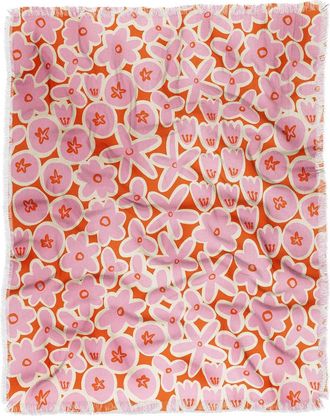 Deny Designs Alisa Galitsyna Vibrant Summer Reverisble Faux Shearling Throw in Multi at Nordstrom Rack