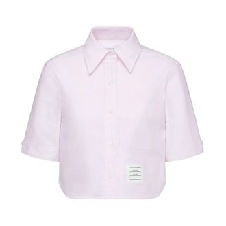 Thom Browne Dames, Blouses & Shirts, Roze, Maat: M Katoen