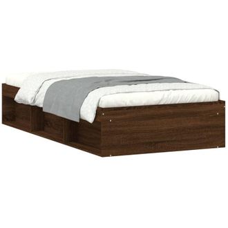 vidaXL Estructura De Cama Roble Marr&oacute;n 90x200 Cm Vidaxl