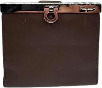 Ferragamo Pre-owned Vintage Portemonnee - Dames - Vintage Accessoires - Bruin - ONE Size - Leer - Vintage