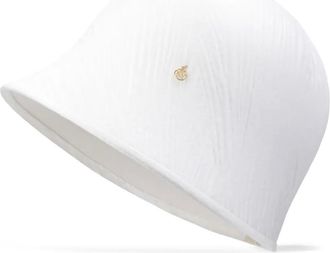 Maison Michel Cappello con logo - Bianco