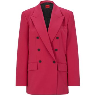 HUGO BOSS Hugo Womens Amalisa Relaxed Fit Blazer in Medium Pink - Size 6 UK
