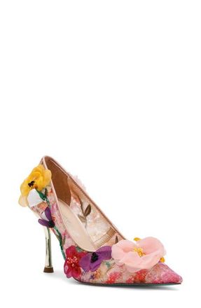 Betsey Johnson Darcy Pointed Toe Pump in Pink Multi at Nordstrom, Size 8.5