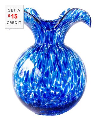 Vietri Vietri Hibiscus Glass Cobalt Tortoiseshell Medium Fluted With $16 Credit