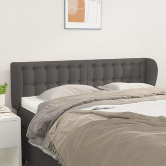 vidaXL Cabecero De Cuero Sint&eacute;tico Gris 147x23x78/88 Cm Vidaxl