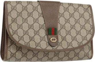 Gucci Pre-owned Clutches, female, Beige, Size: ONE SIZE Pre-owned Vintage Plastic Clutch